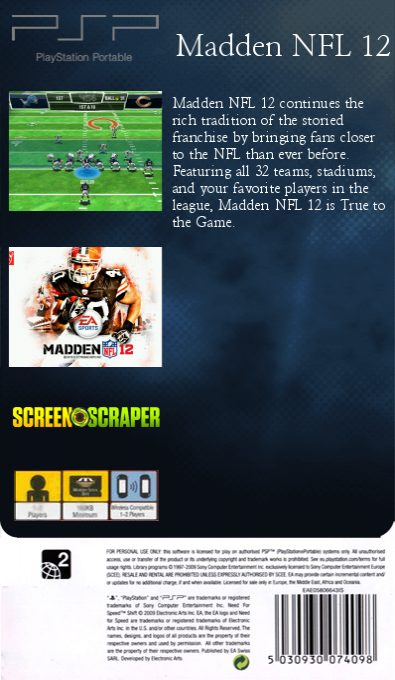 Madden NFL 12 - Dos