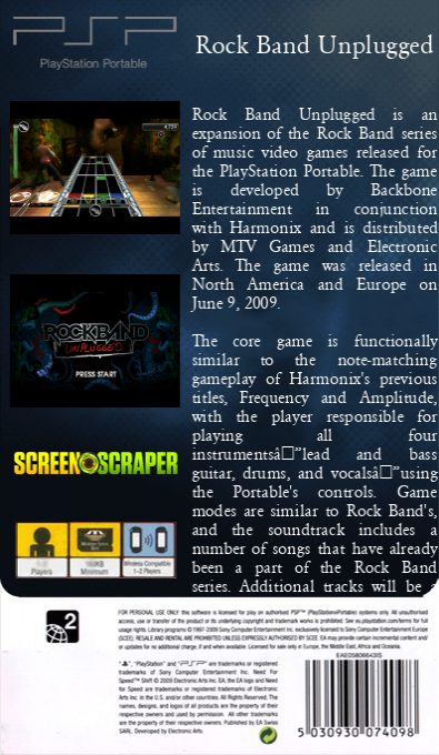 Rock Band Unplugged - Dos