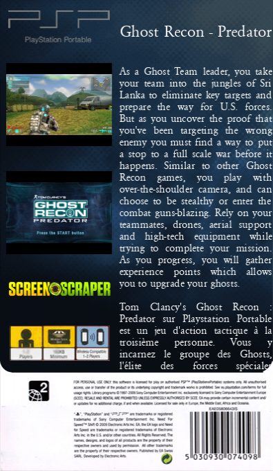 Tom Clancy's Ghost Recon : Predator - Dos