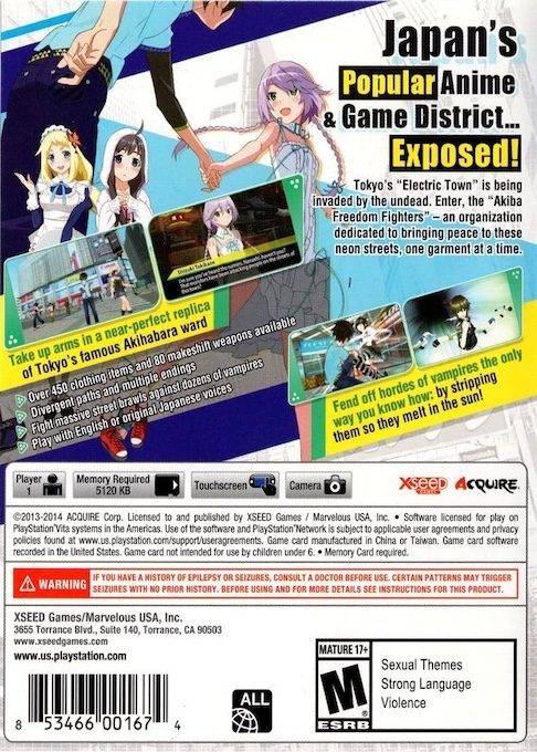 Akiba's Trip : Undead & Undressed - Dos