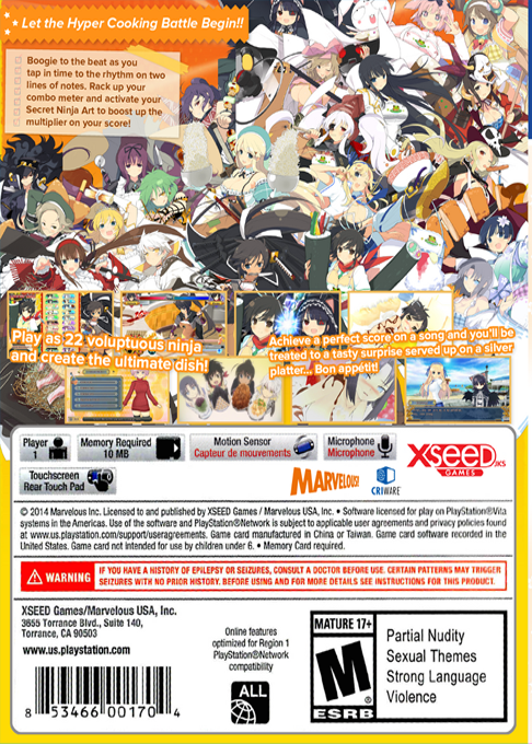 Senran Kagura : Bon Appétit! - Dos