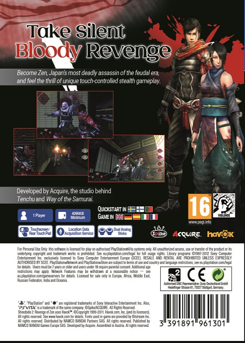 Shinobido 2 : Revenge of Zen - Dos