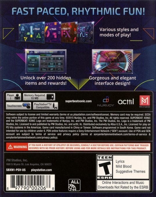 SUPERBEAT XONiC - Dos