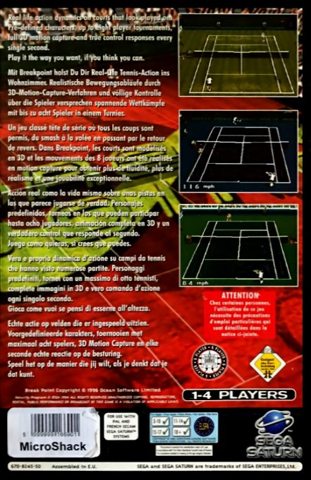 Break Point Tennis - Dos
