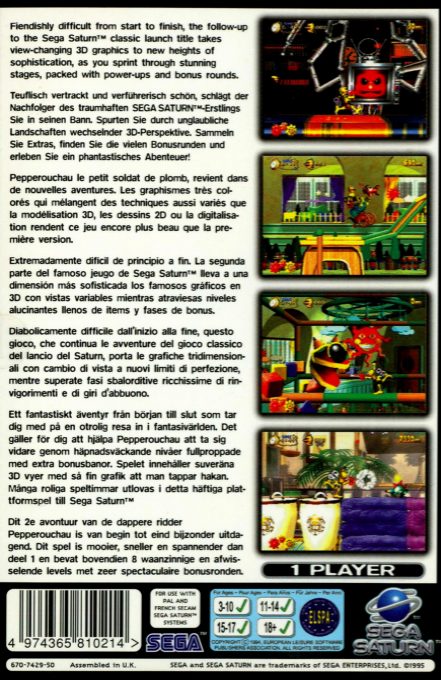 Clockwork Knight : Pepperouchau's Adventure - Dos