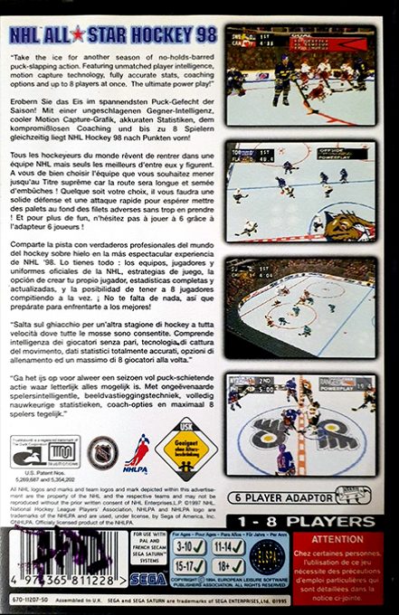 NHL All-Star Hockey 98 dos