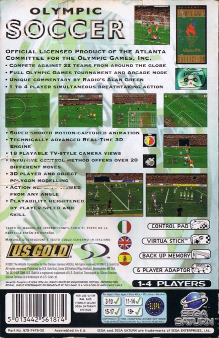 Olympic Soccer - Dos