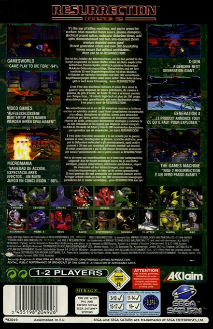 Rise 2 : Resurrection - Dos