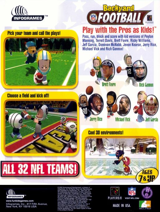 Backyard Football - Dos