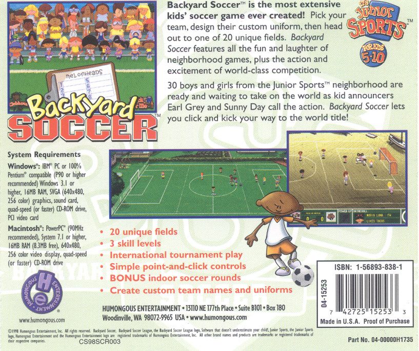 Backyard Soccer - Dos