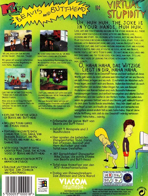 Beavis And Butt-head In Virtual Stupidity - Dos