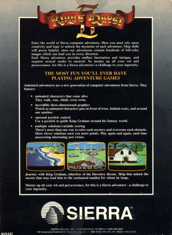 King's Quest II : Romancing the Throne - Dos