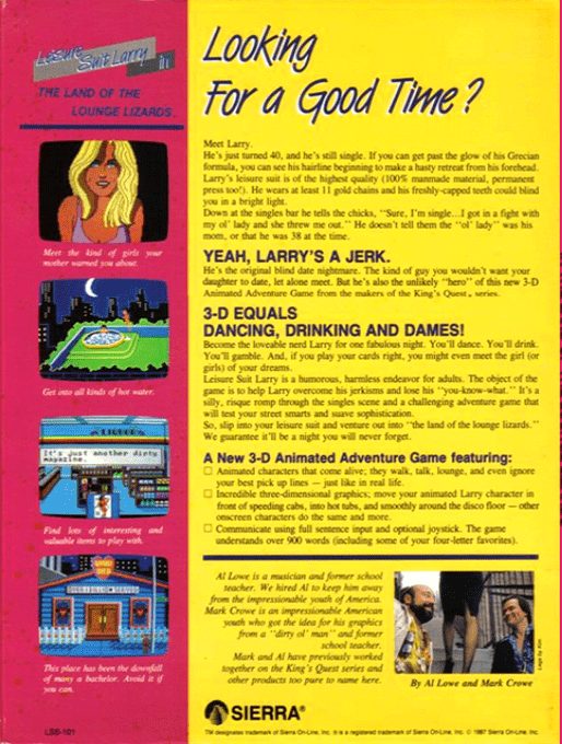 Leisure Suit Larry in the Land of the Lounge Lizards - Dos