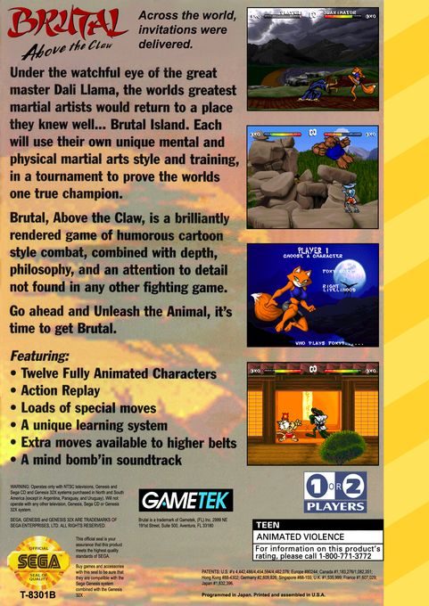 Brutal Unleashed : Above the Claw - Dos