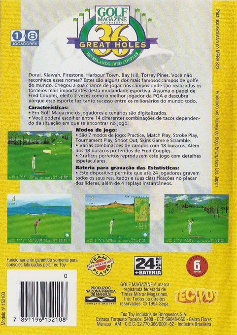 Golf Magazine presents 36 Great Holes starring Fred Couples - Dos