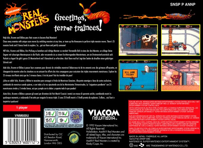 Aaahh!!! Real Monsters - Dos