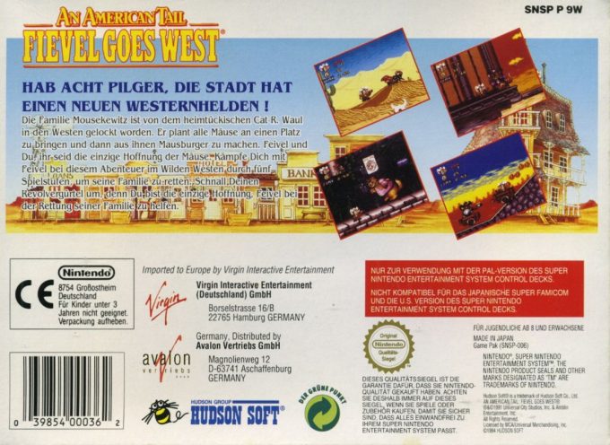 An American Tail : Fievel Goes West - Dos
