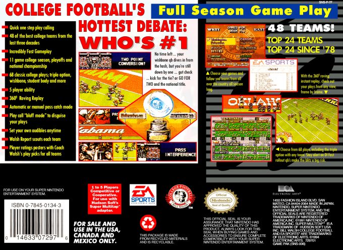 Bill Walsh College Football - Dos