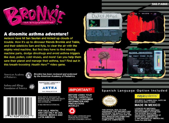 Bronkie the Bronchiasaurus - Dos