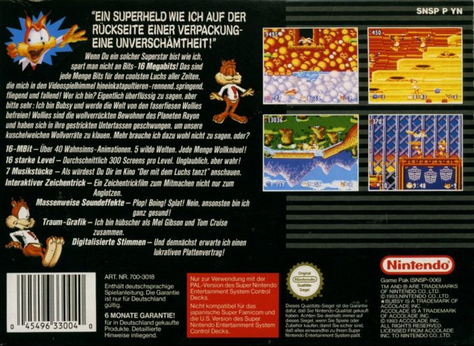 Bubsy in : Claws Encounters of the Furred Kind - Dos