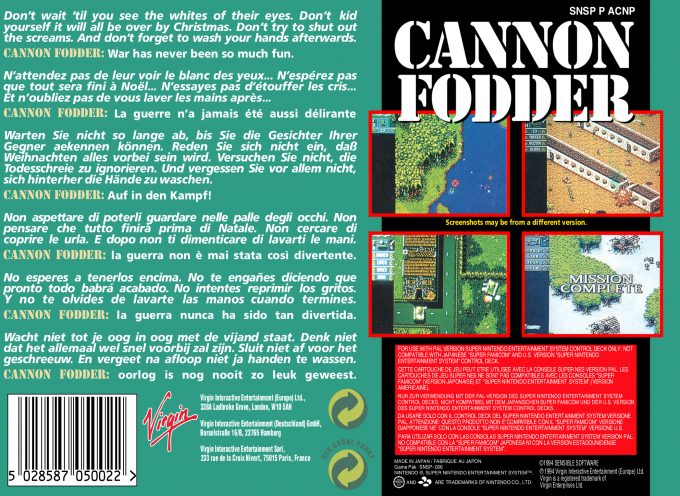 Cannon Fodder - Dos