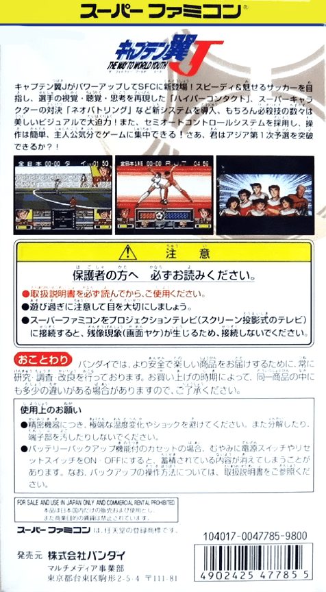 Captain Tsubasa J - The Way to World Youth - Dos