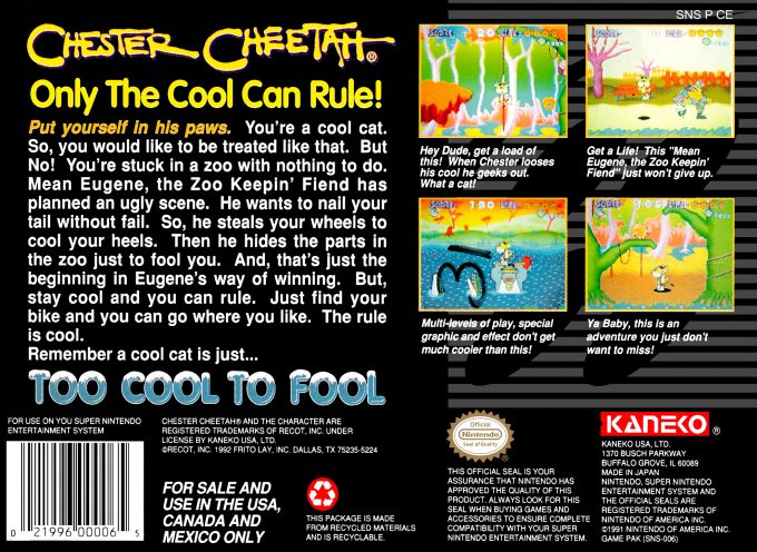 Chester Cheetah : Too Cool to Fool - Dos