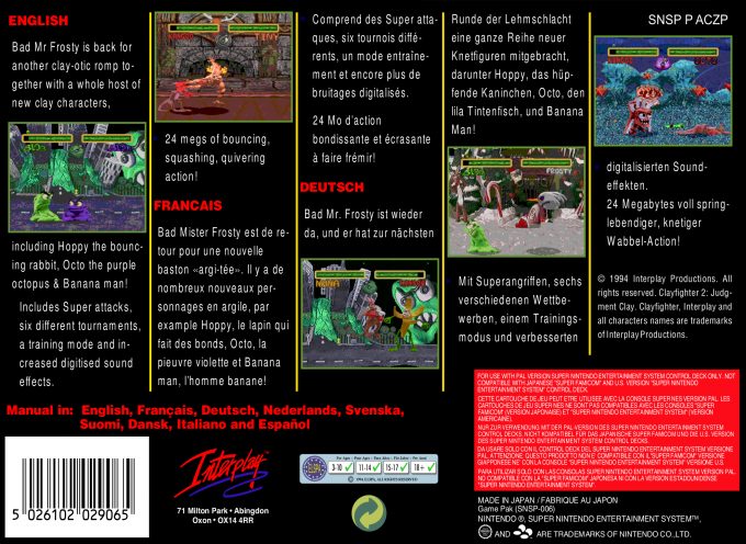 Clay Fighter 2 : Judgment Clay - Dos