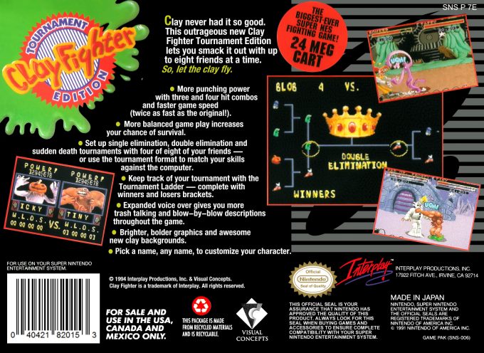 Clay Fighter : Tournament Edition - Dos