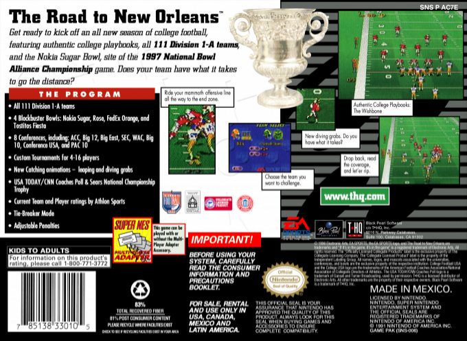College Football USA 97 - Dos