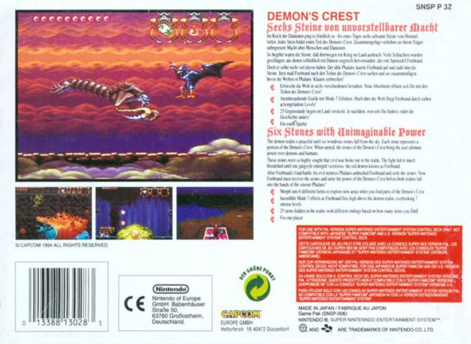 Demon's Crest - Dos