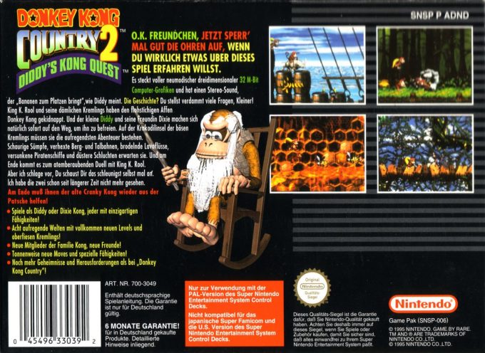 Donkey Kong Country 2 : Diddy's Kong Quest dos