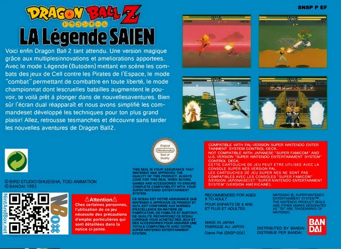 Dragon Ball Z : La Légende Saien dos