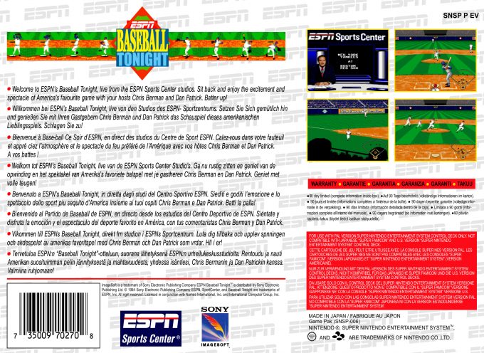 ESPN Baseball Tonight - Dos