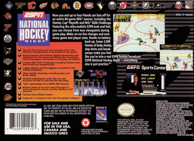 ESPN National Hockey Night - Dos
