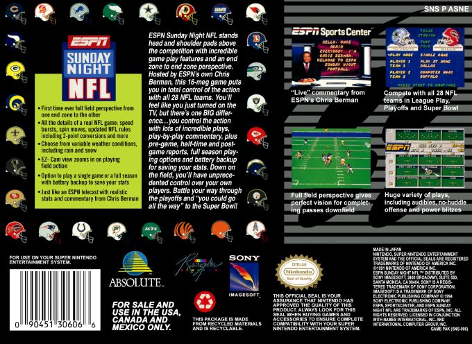 ESPN Sunday Night NFL - Dos