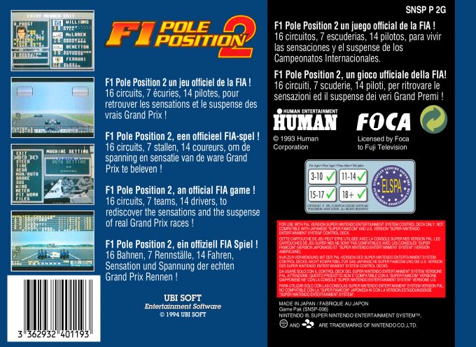 F1 Pole Position 2 - Dos