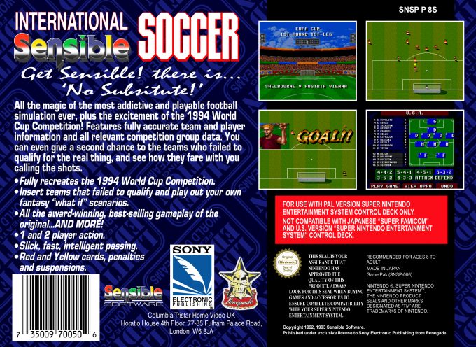 International Sensible Soccer - World Champions - Limited Edition dos
