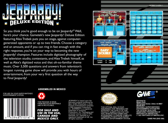 Jeopardy! : Deluxe Edition dos
