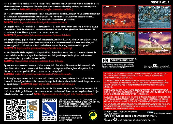 Jurassic Park Part 2 : The Chaos Continues - Dos