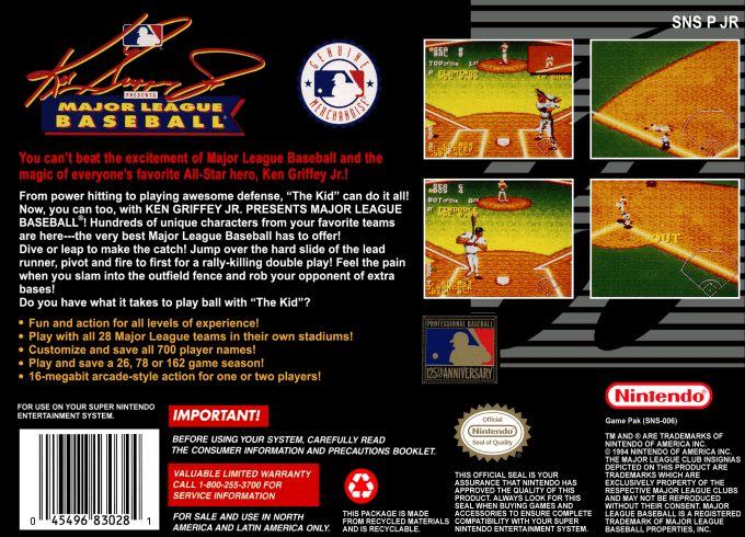 Ken Griffey Jr. Presents Major League Baseball dos