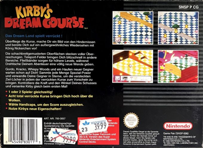 Kirby's Dream Course dos