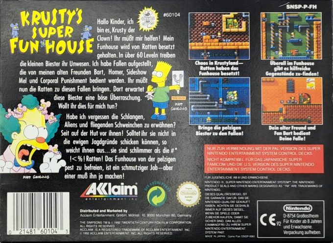 Krusty's Super Fun House - Dos