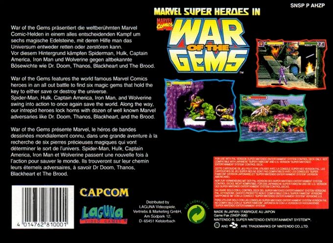 Marvel Super Heroes - War of the Gems - Dos