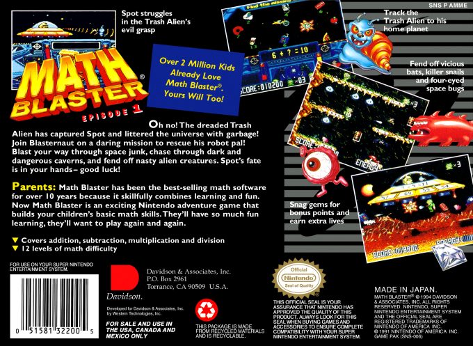 Math Blaster : Episode 1 dos