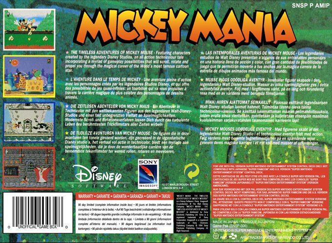 Mickey Mania : The Timeless Adventures of Mickey Mouse - Dos
