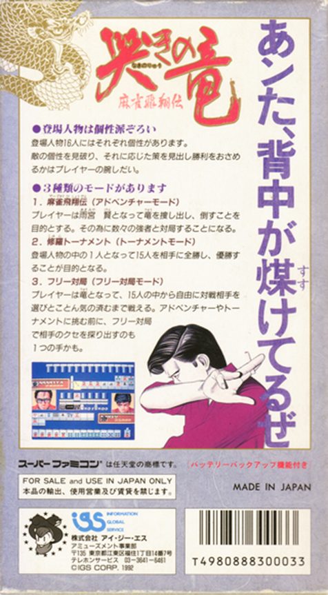 Naki No Ryuu - Mahjong Hishouden dos