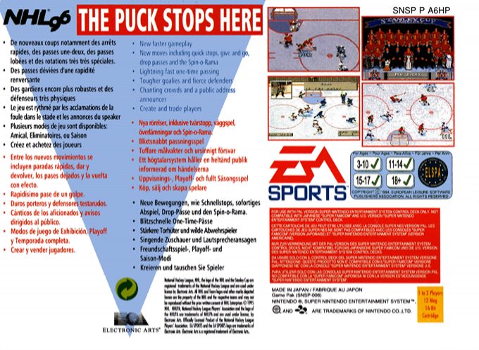NHL 96 dos