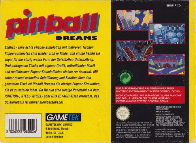 Pinball Dreams dos