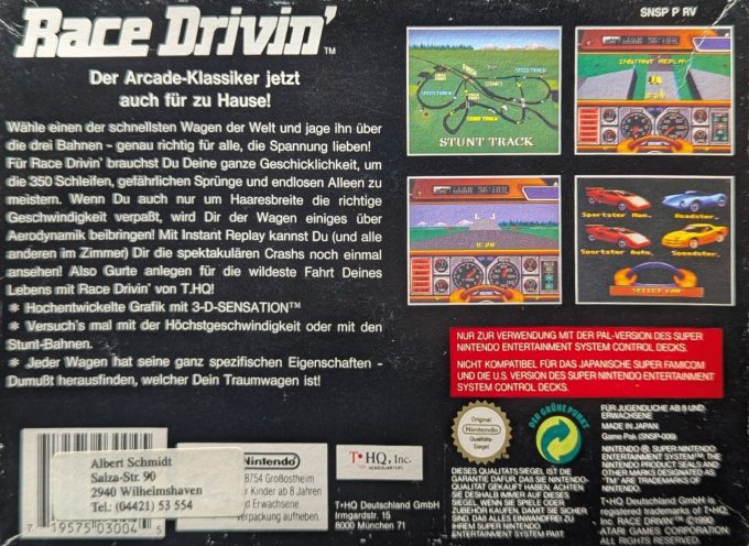Race Drivin' dos